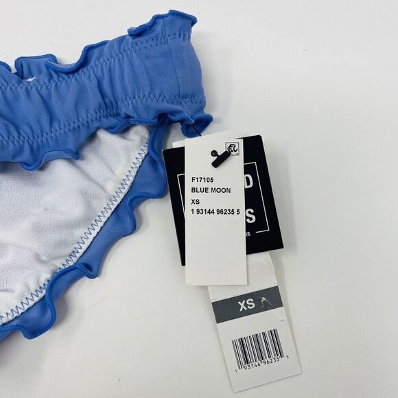 Sundazed Juniors Size XS Ruffled-Edge Bikini Bottoms Low Rise Blue Moon 1481 - Picture 4 of 6